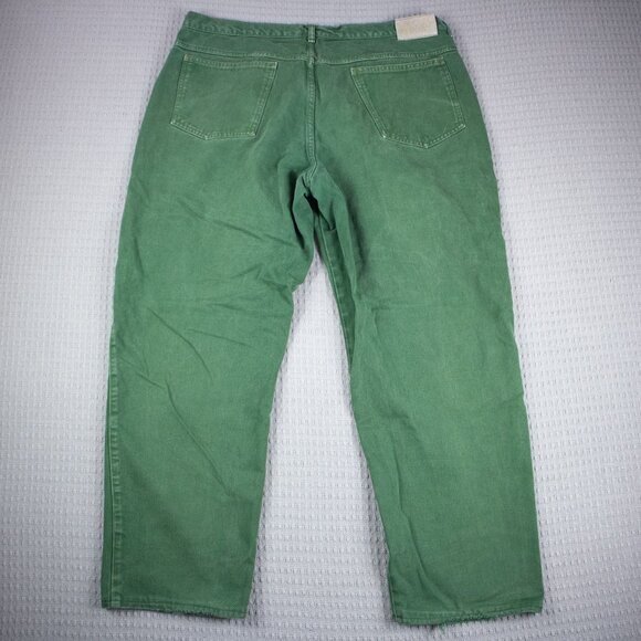 Marithe Francois Girbaud Green Straight Cotton pants 40W - Picture 2 of 8